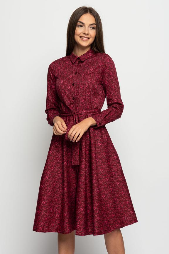 Rozkloszowana sukienka z kołnierzykiem