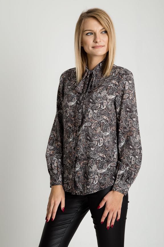 Koszula z wiązaniem przy szyi