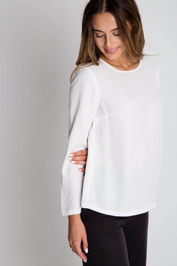 Pudełkowa bluzka ecru