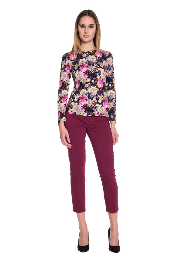 Wzorzysta bluzka z długim rękawem