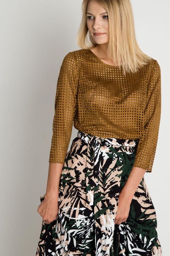 Długa wiskozowa spódnica zakładana z przodu