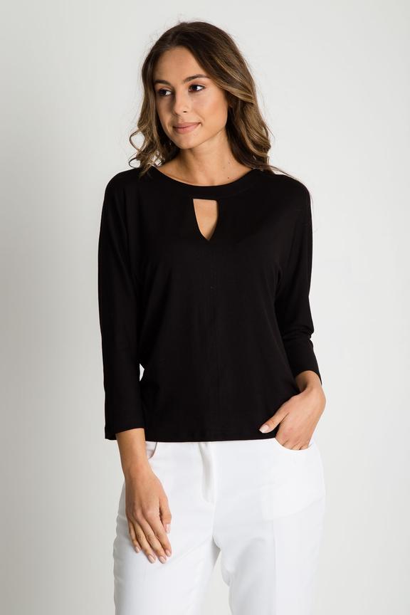 Czarna bluzka z chokerem