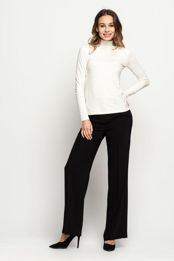 Półgolf ecru z długim rękawem