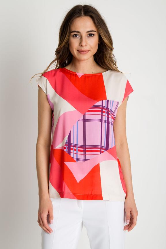 Wiskozowa bluzka we wzory