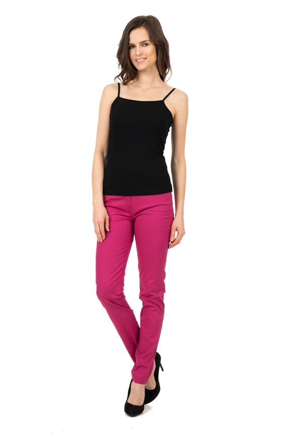 Dzianinowy czarny top na ramiączkach