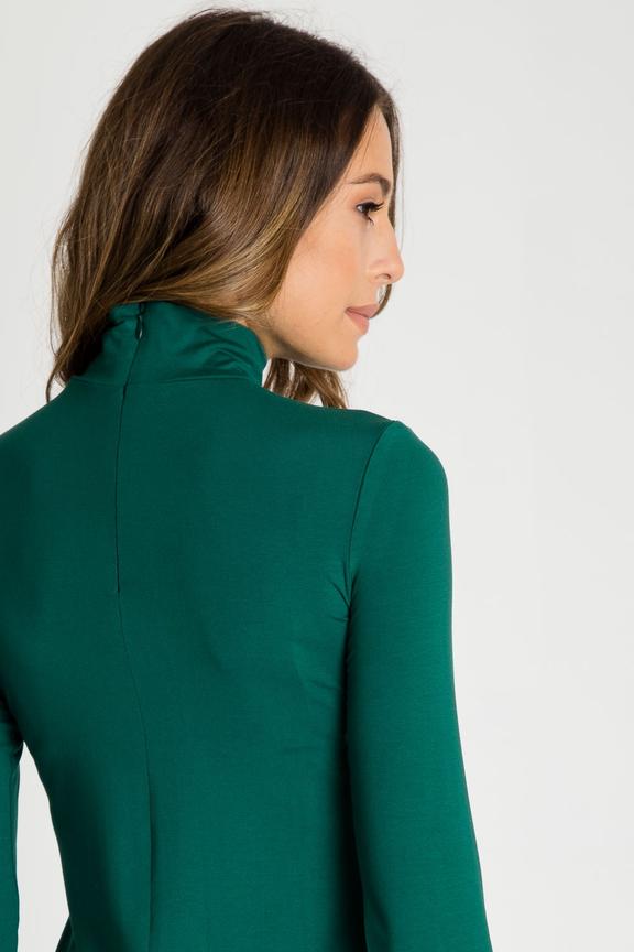 Ciemnozielony półgolf z suwakiem z tyłu