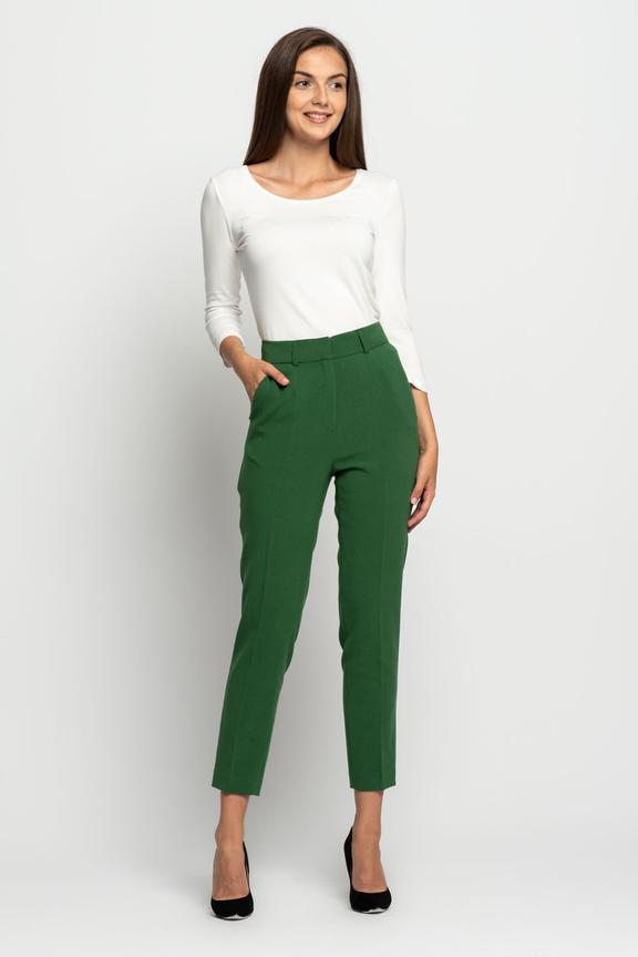 Zielone spodnie w kant