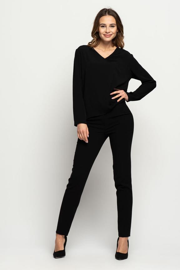 Wiskozowa bluzka z dekoltem w serek