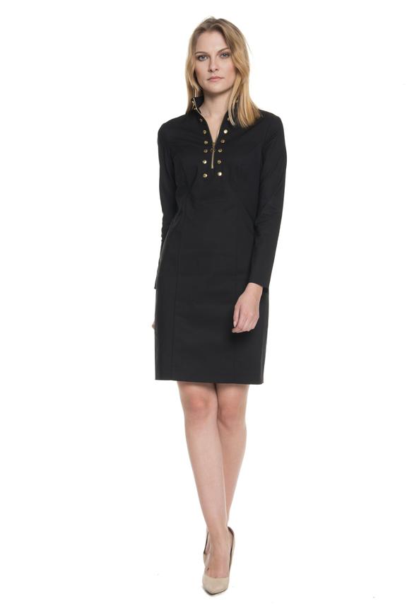 Sukienka z długim rękawem i suwakiem na przodzie