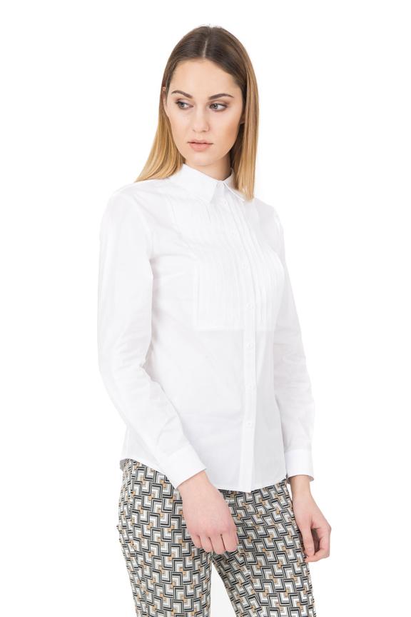White long sleeve shirt with collar