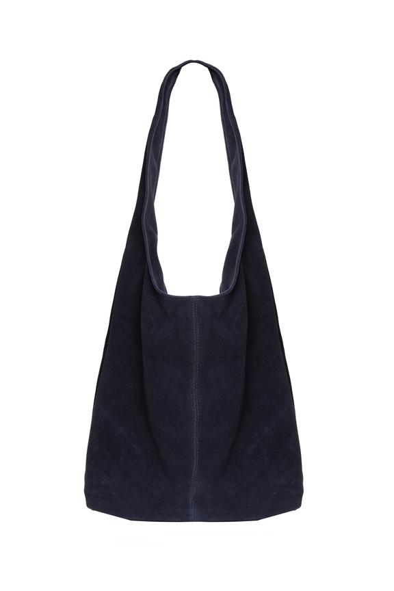 Granatowa duża torebka damska