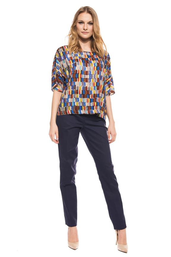 Patterned blouse with 3/4 sleeves