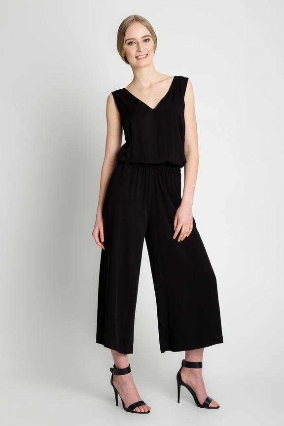 Czarny elegancki kombinezon