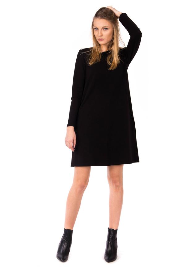 Czarna sukienka z zamkiem