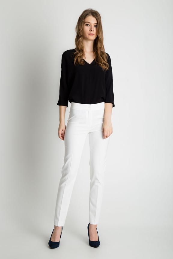 Spodnie w kant w kolorze ecru