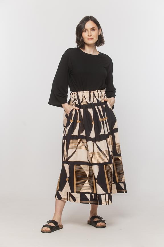 Bawełniana długa spódnica w etniczny wzór