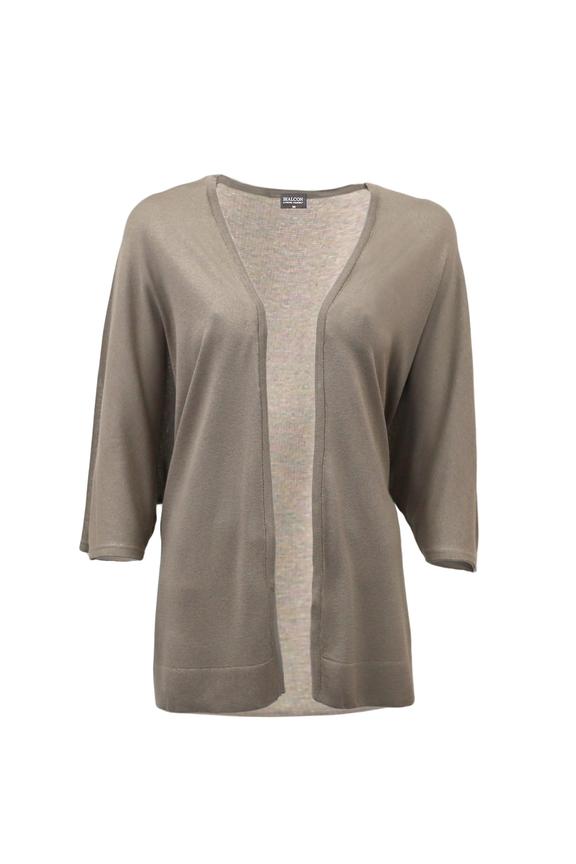 Beżowa wiskozowa narzutka typu nietoperz