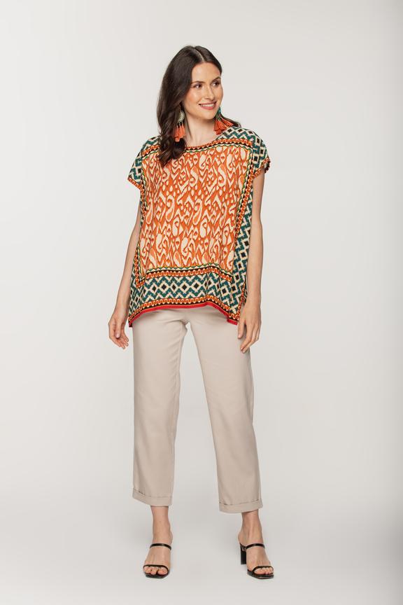 Beżowe spodnie z mankietem