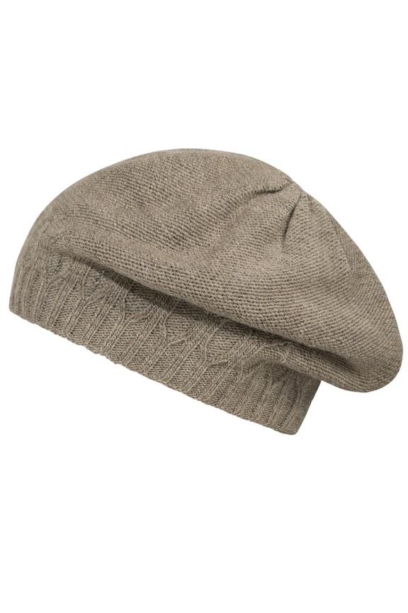 Beige beret with crystals