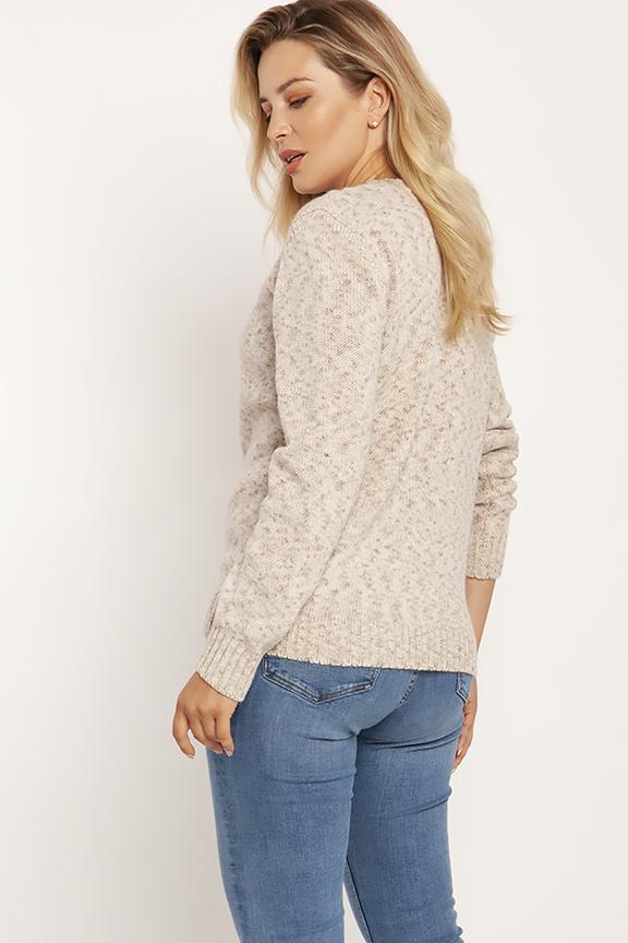 Beige melange sweater