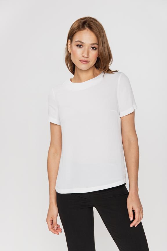 Biała pudełkowa bluzka