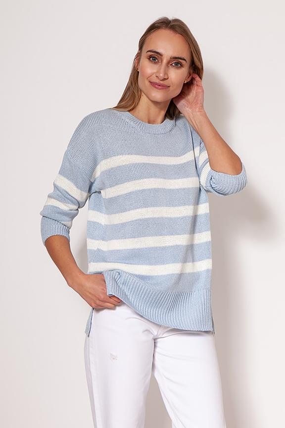 Blue striped sweater