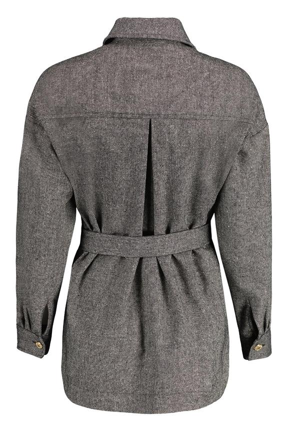 Szara melanżowa koszula