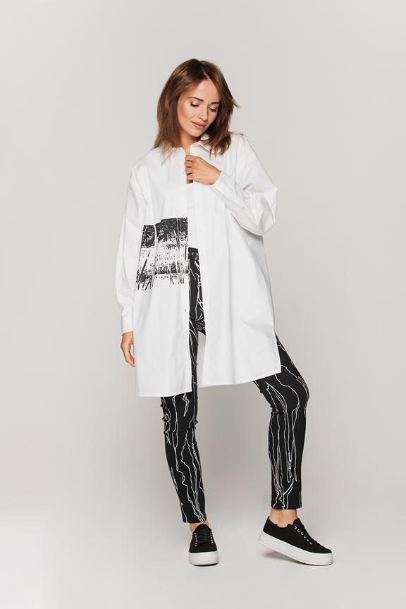 Biały  dzianinowy top