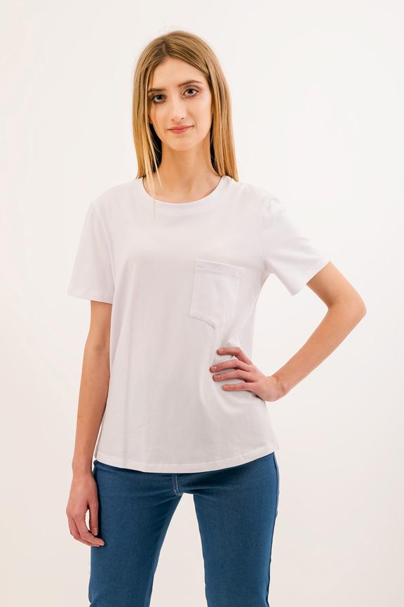 Luźny t-shirt z kieszonką