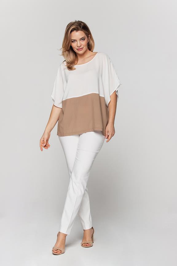 Kimonowa dwukolorowa bluzka