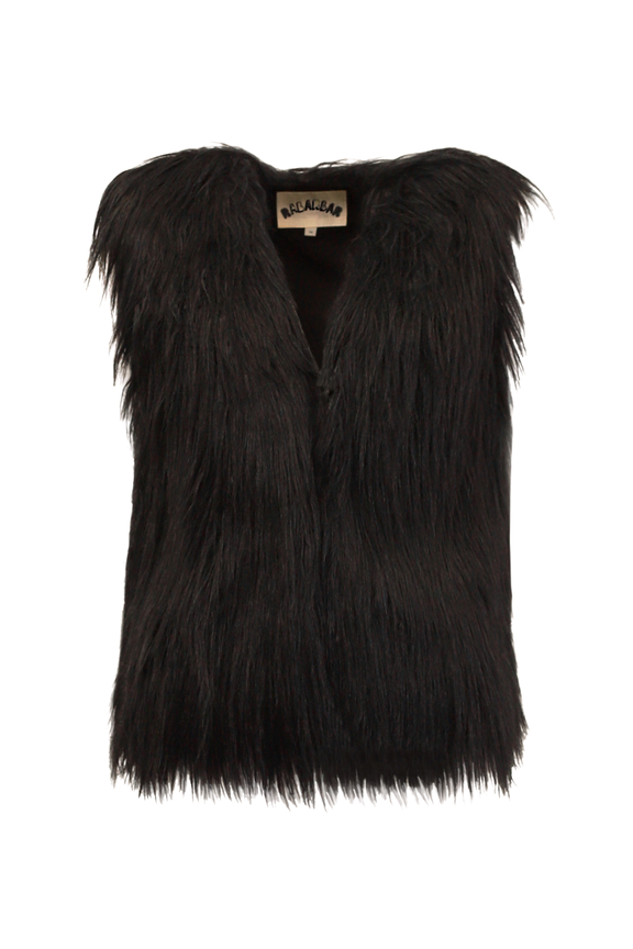 Futrzana kamizelka zapinana na napy