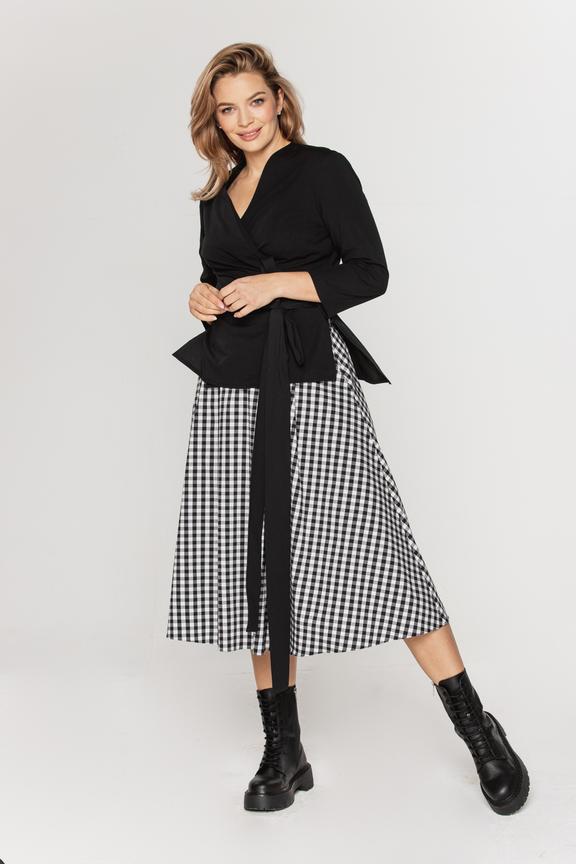 Kopertowa bluzka  z wiązaniem