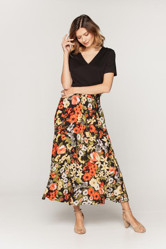 Bluzka z dekoltem w serek z tkaniny wiskozowej