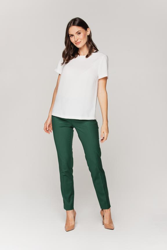 Bluzka ecru o pudełkowym kroju