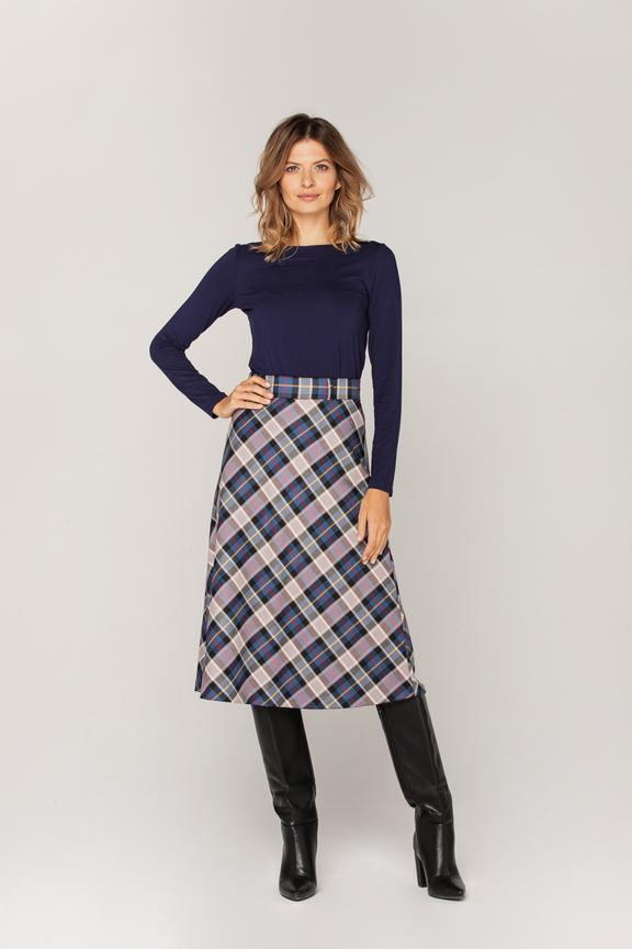 Bluzka z dzianiny w kolorze granatowym