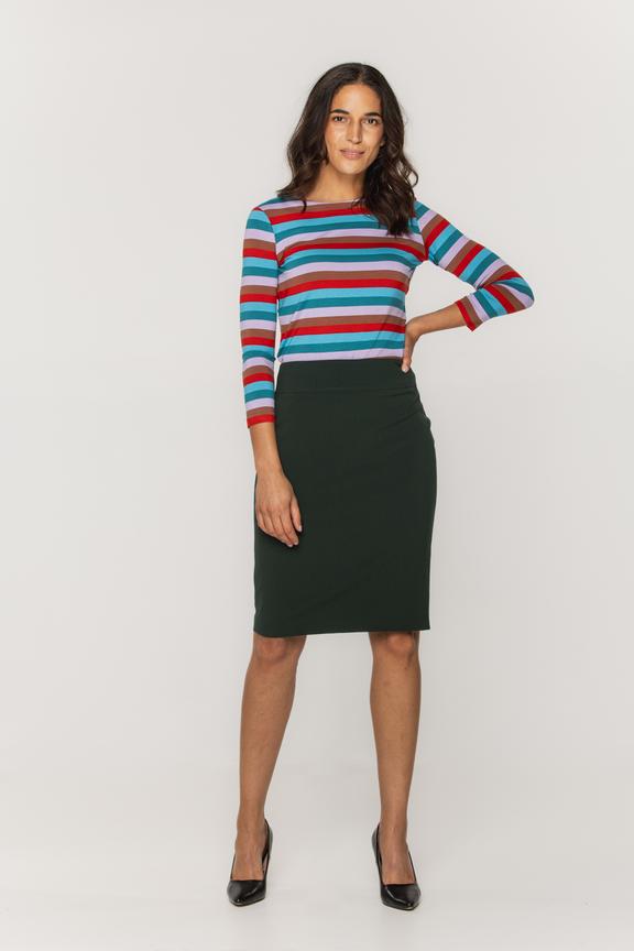 Striped blouse with a fitted cut
