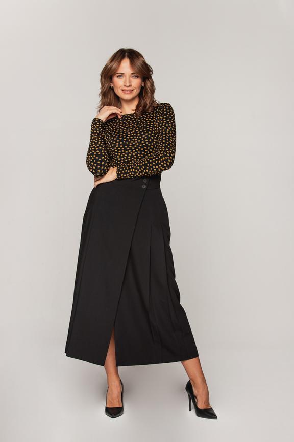 Fitted viscose knit blouse