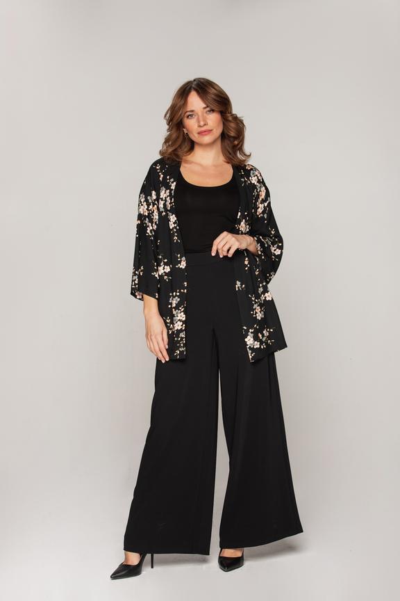 Wiskozowe kimono z pasem