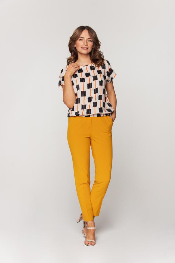 Wiskozowa bluzka wykończona gumką