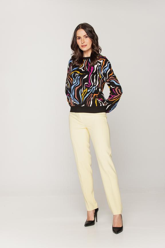 Bluzka z dzianinowymi ściągaczami