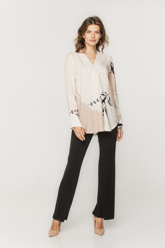 Bluzka z zakładką i mankietami