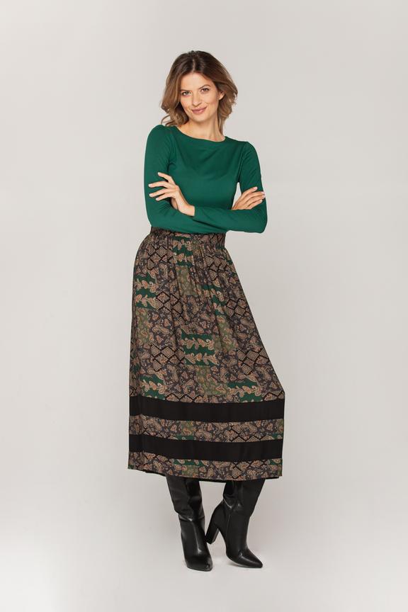 Bluzka z dzianiny w kolorze zielonym