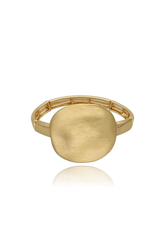 Złota bransoletka z metalu szczotkowanego