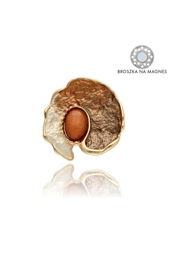 Artystyczna broszka na magnes z ręcznie malowaną żywicą