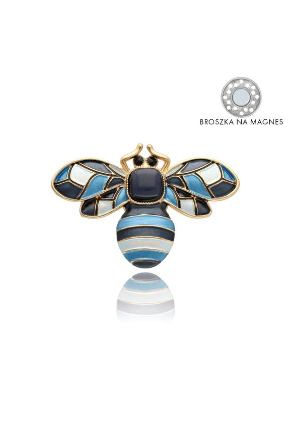 Niebieska broszka owad na magnes
