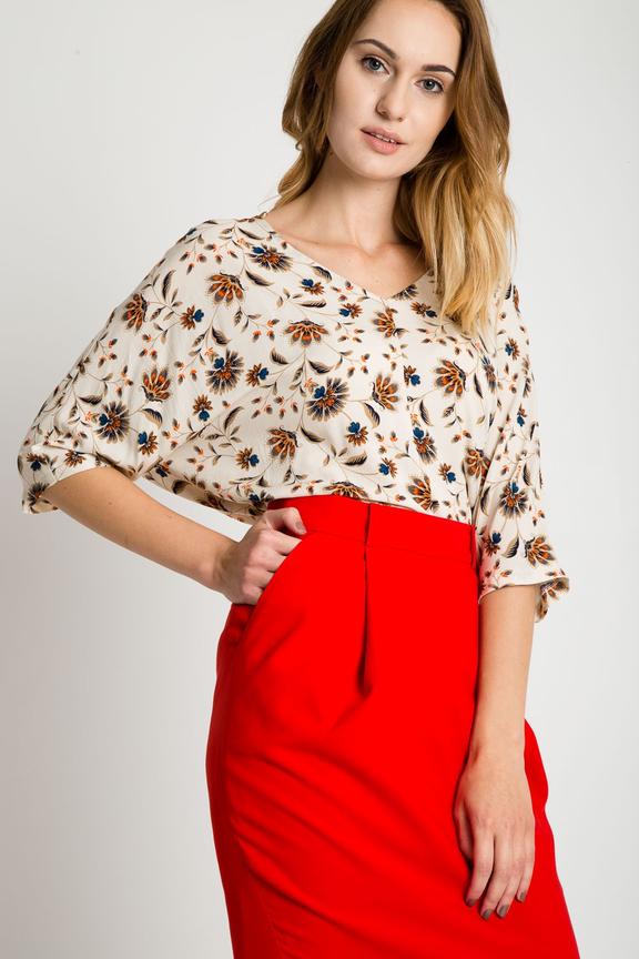 Elegancka czerwona spódnica z podszewką