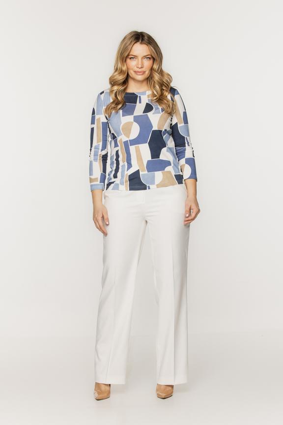 Casualowa bluzka z dzianiny wiskozowej