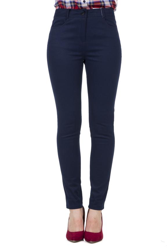 Granatowe eleganckie spodnie w kant