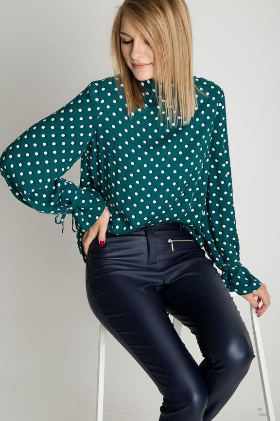 Powlekane granatowe spodnie