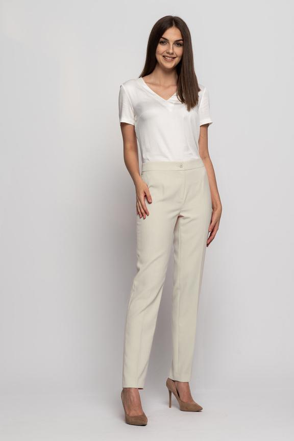 Spodnie w kant w kolorze ecru